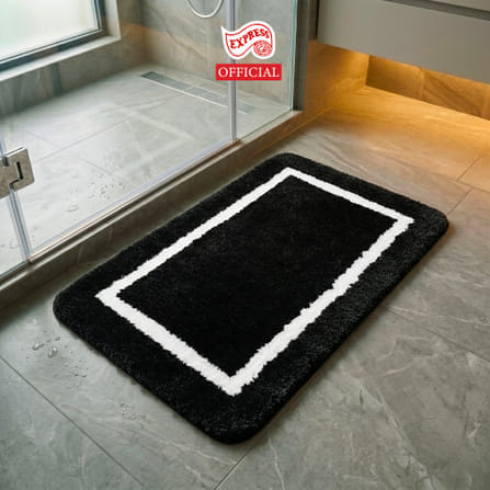 พรมเช็ดเท้าหน้าประตู EXPRESS CARPET รุ่น EM2-3 ขนาด45X70 ซม. หนา 20 มม. สีดำ _4